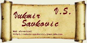 Vukmir Savković vizit kartica